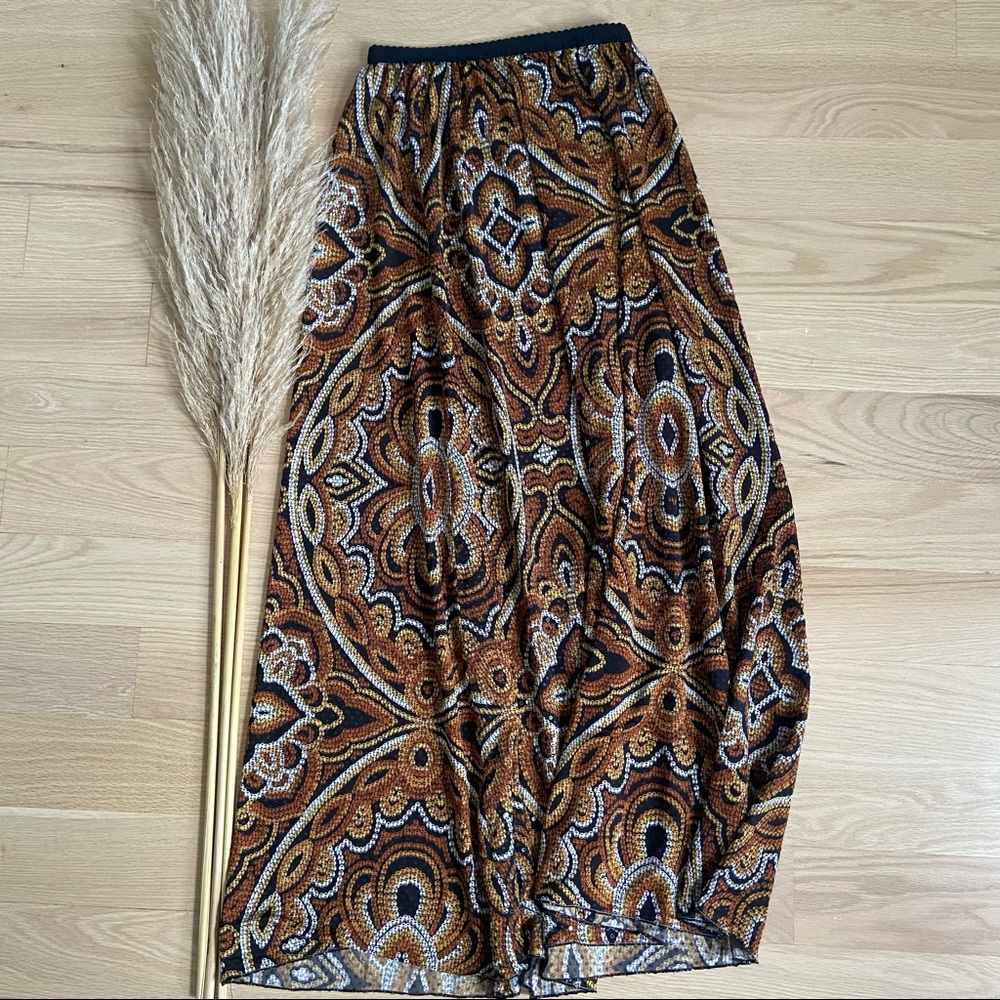 Bohemian Printed Maxi Skirt